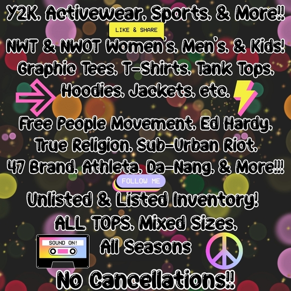 Y2K, Activewear, & More! Tops! Ed Hardy, Free People, Da-Nang, Sub-Urban Riot!! - Picture 3 of 3